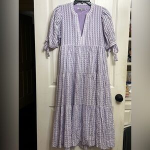 English Factory Lilac Checkered Dress